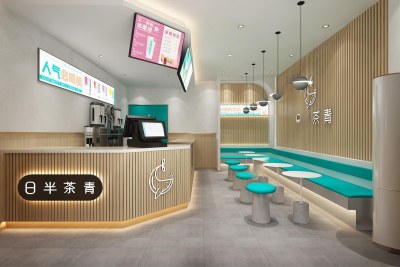 现代奶茶店3D模型下载